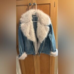 12th tribe fur jean jacket